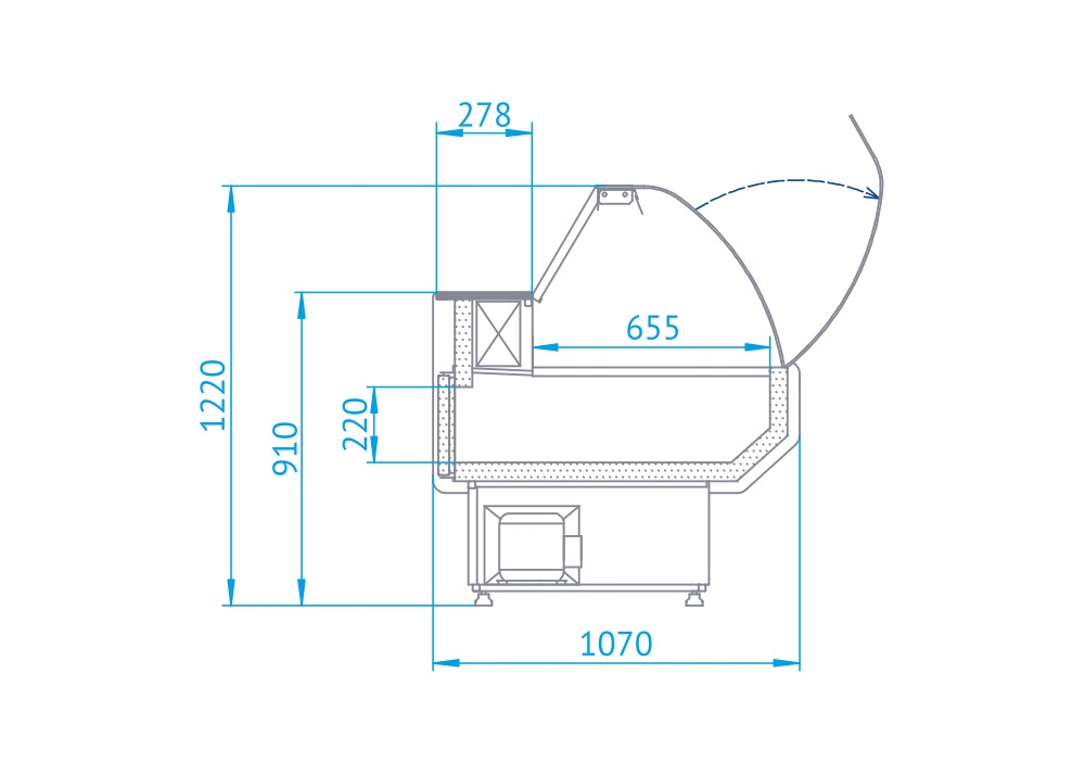 LADA CHŁODNICZA RAPA L-B1 201/107 DOSTAWA GRATIS Rodzaj lada chłodnicza