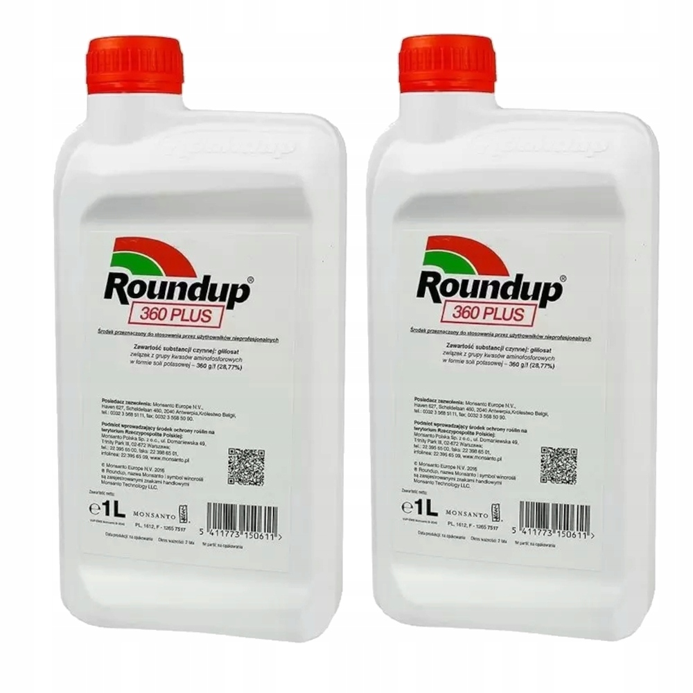 Roundup 360plus Glifosat Sl 2x1L Preparat Na Chwasty Randap Oprysk Zestaw