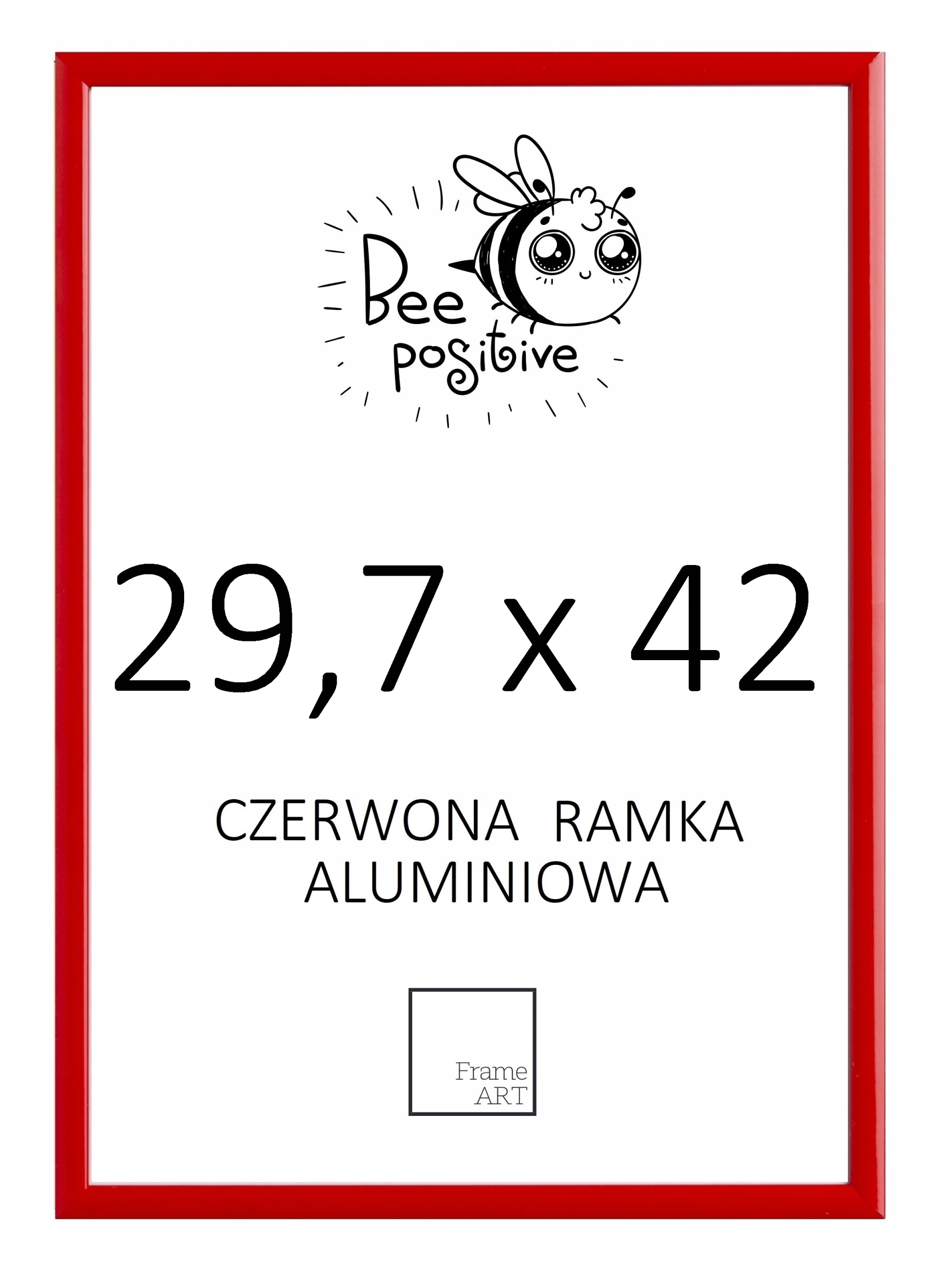 

Czerwona Rama Aluminiowa 29,7x42 Dyplom 42x29,7 A3