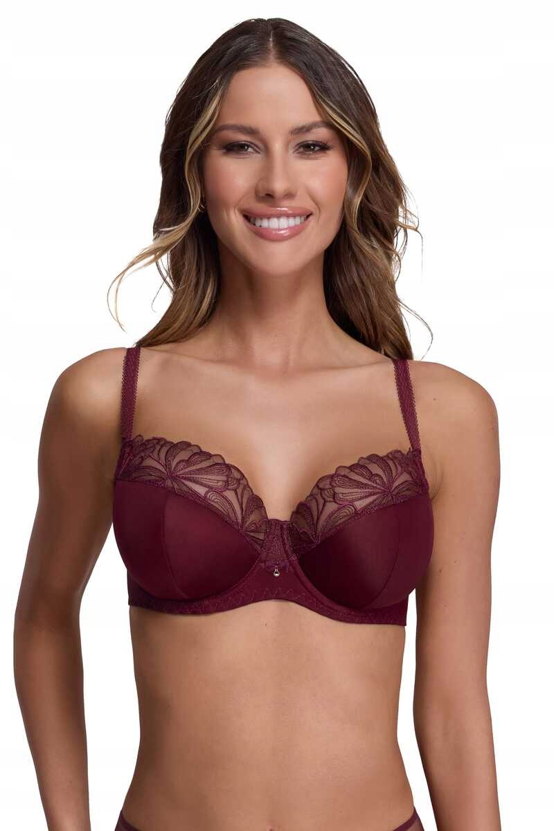 Ava Biustonosz półusztywniany koronkowy semi soft Majesty 2196 wine 90D