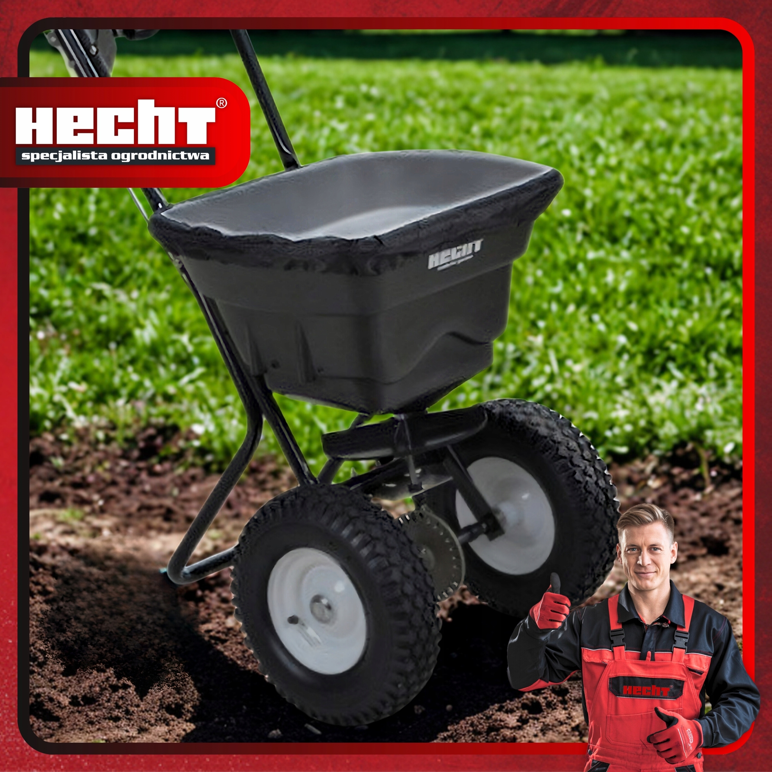 РОЗКИДАЧ НАСІННЯ ТРАВИ HECHT HECHT 229 50 КГ / 29 ЛІТРІВ Бренд Hecht