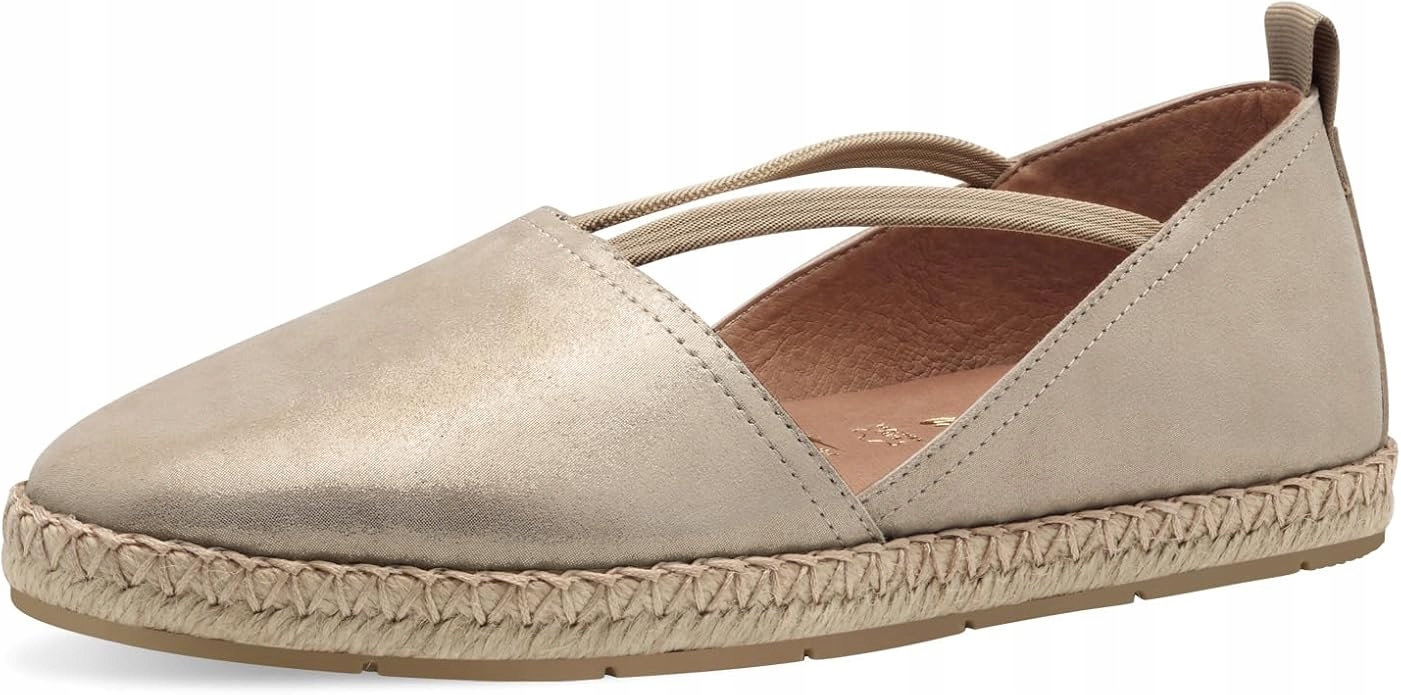 Tamaris Zlaté Espadrilky S Elastickými Proužky 42 6IA