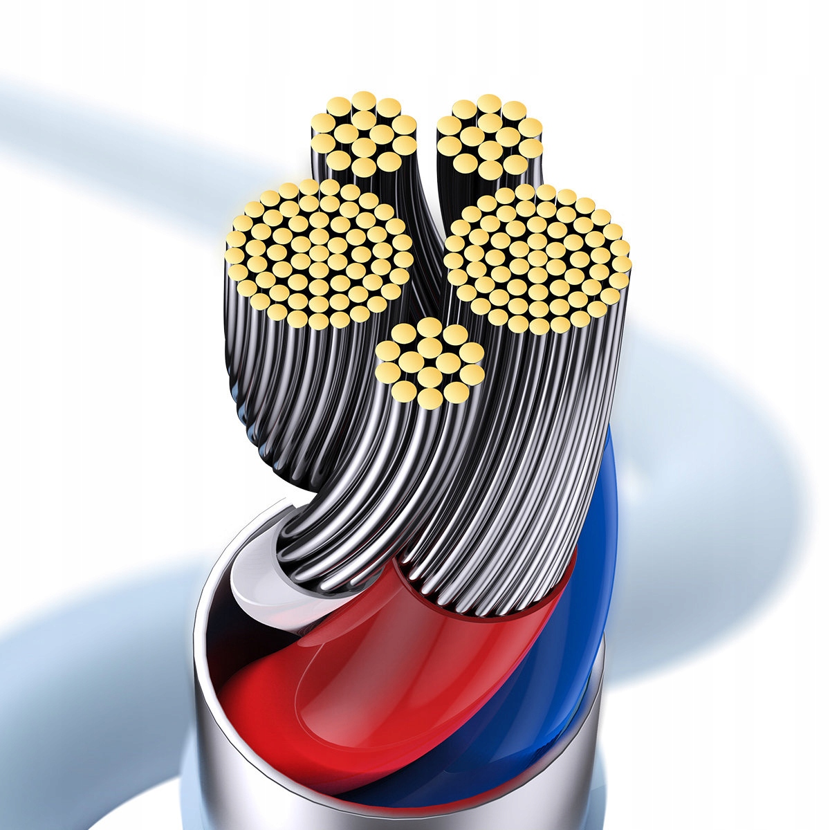 Kabel USB typ C - Apple Lightning Baseus 2 m Kolor niebieski