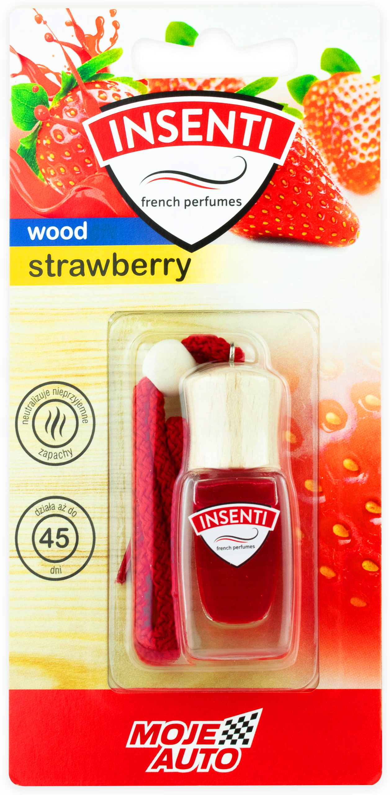 МІЙ АВТО INSENTI ДЕРЕВО КУЛОН ЗАПАХ ПОЛУНИЦІ
