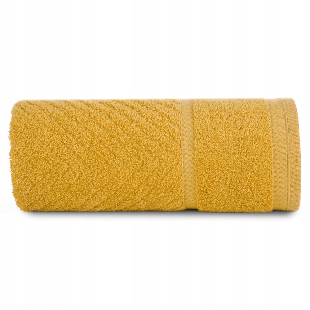 Ručník 70X140 hořčicový s geometrickým vzorem Eurofirany