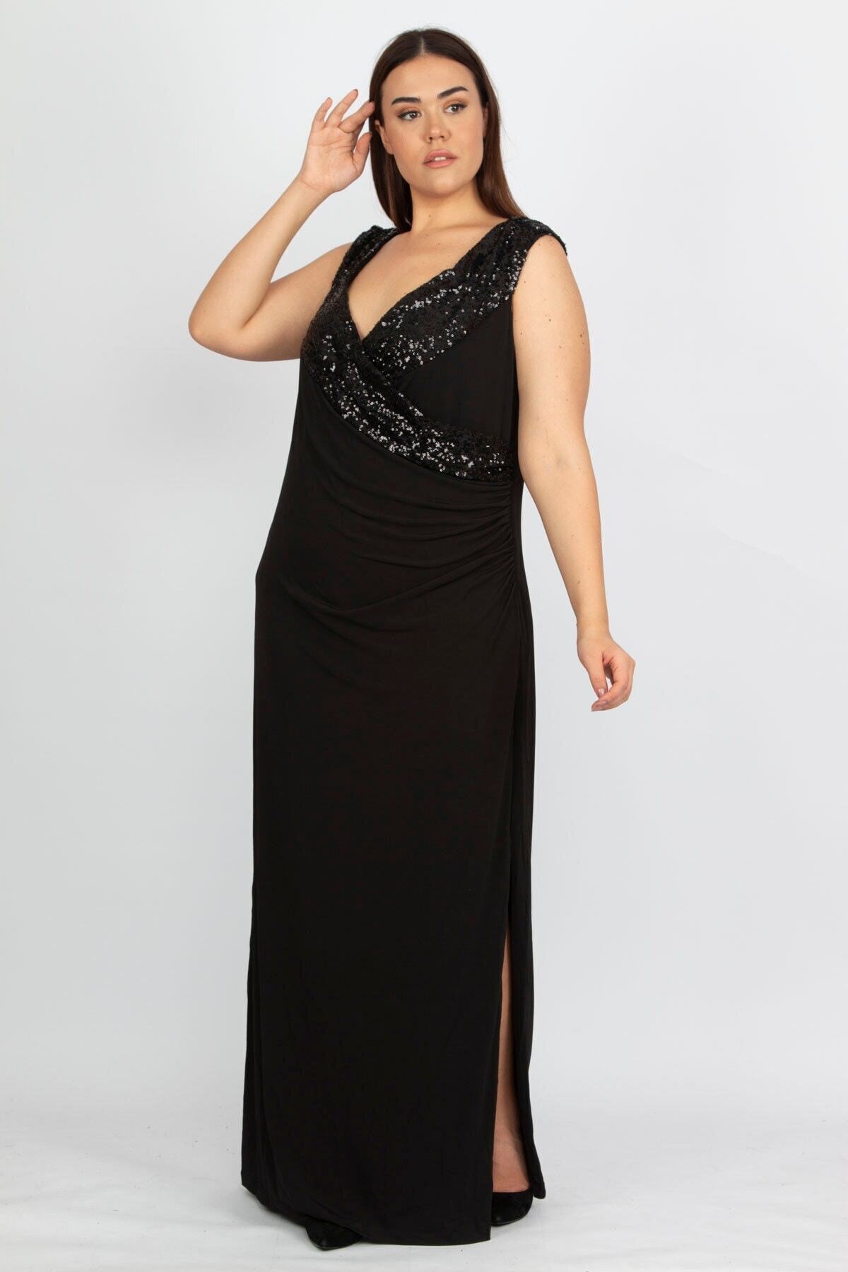 Bodyflirt Černá Večerní Sukně Plus Size S Flitry 36/38 5GA