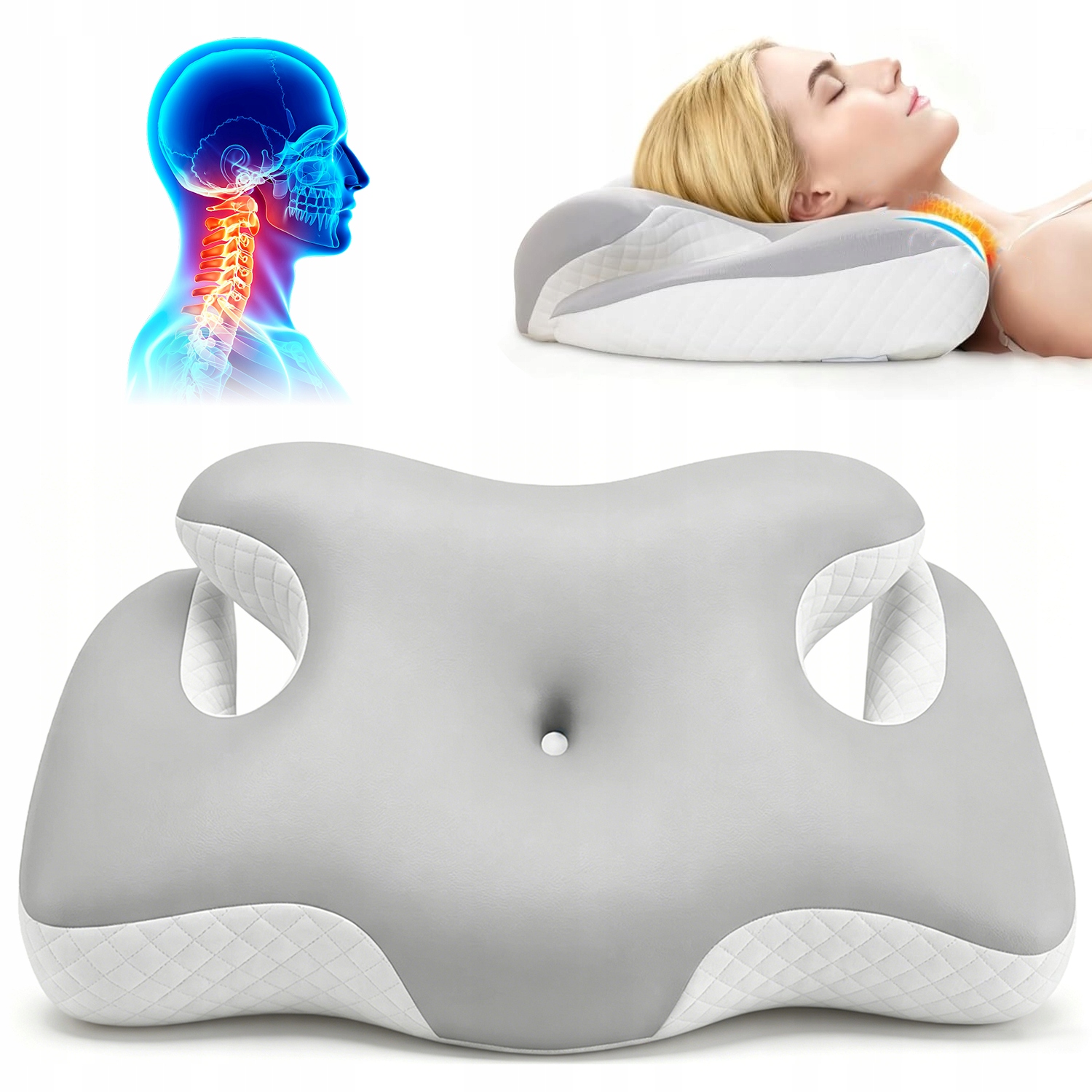 Ortopedyczna Poduszka Do Spania Pianka Memory Ergonomiczna Chłodząca 55D