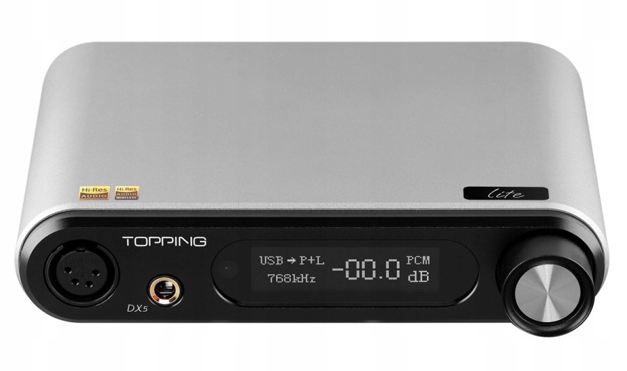 Topping DX5 Lite (Stříbrný) Dac/amp 2x ES9068AS Bluetooth| DSD512