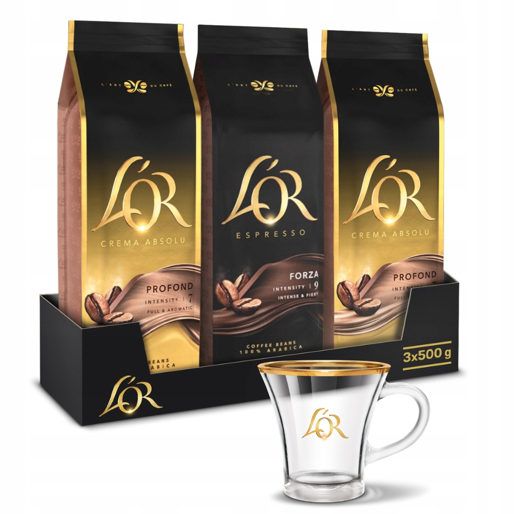 Kawa ziarnista L'or Espresso i Crema Absolu 1,5kg filiżanka L'or Gratis!