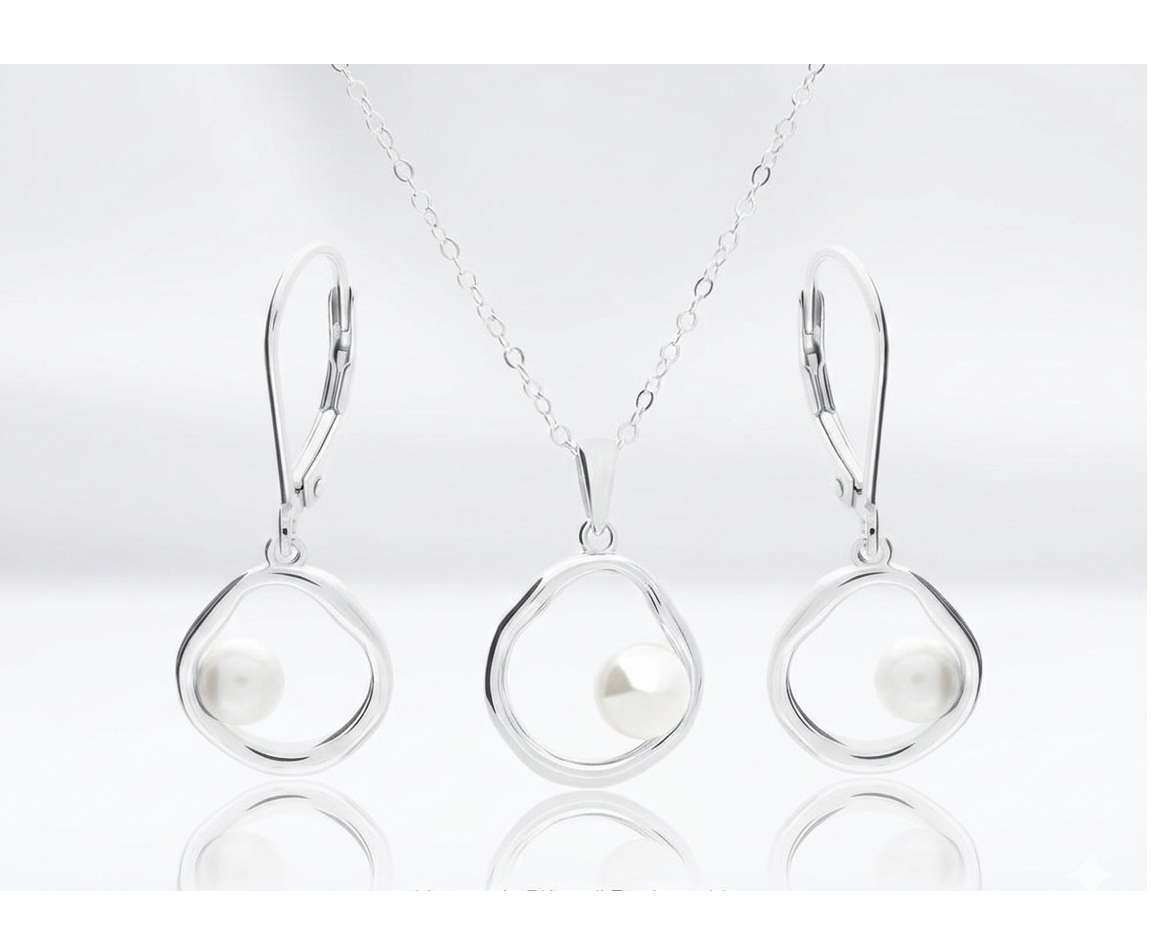 Stříbrný set s perlou ryzost 925 – elegance v té nejčistší podobě