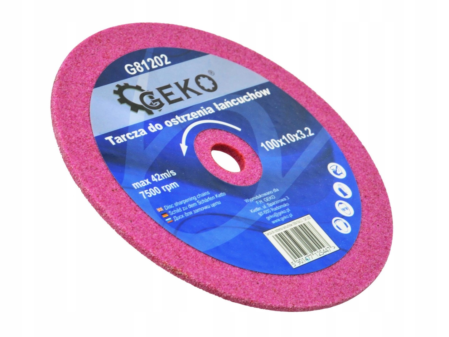 Tarcza do ostrzenia łańcuchów 100x10x3.2 (100) Marka Geko