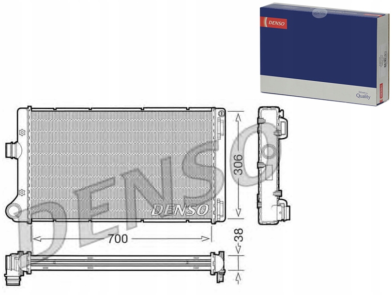 DENSO CHŁODNICA SILNIKA FIAT PUNTO 1.8/1.9D 09.99-