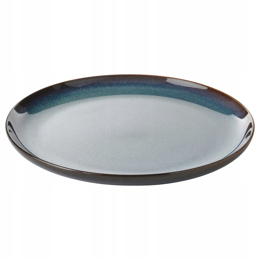 TALERZ OBIADOWY NIEBIESKI PŁYTKI 25 cm IKEA GLADELIG