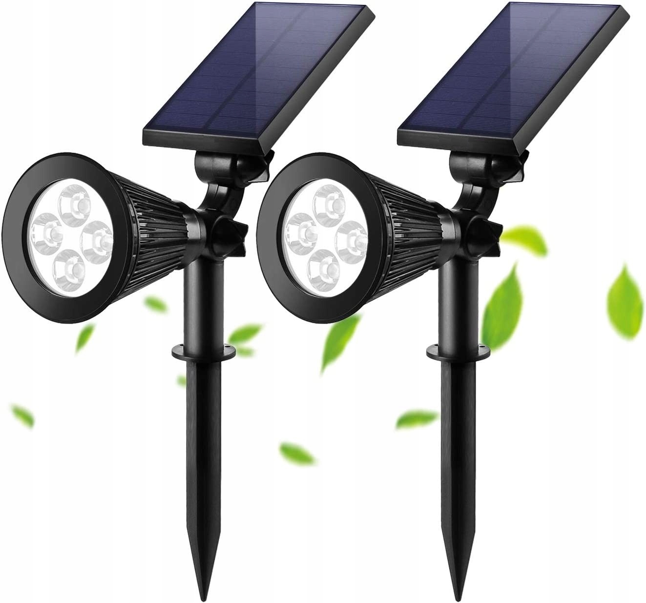 

2szt Ogrodowa Lampa Solarna 4 Led Reflektor 200lm