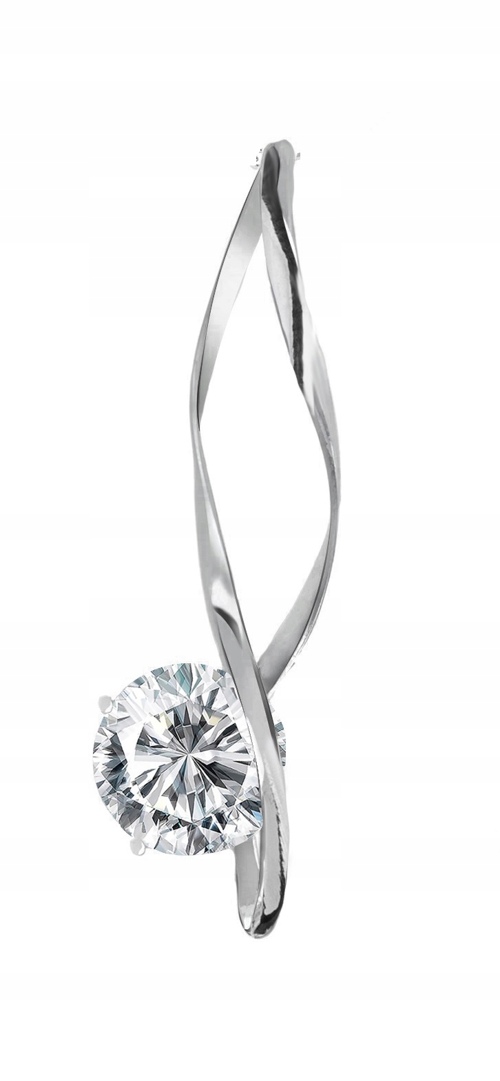 

Zawieszka Srebrna Skręcona Z CYRKONIĄ.925!HIT