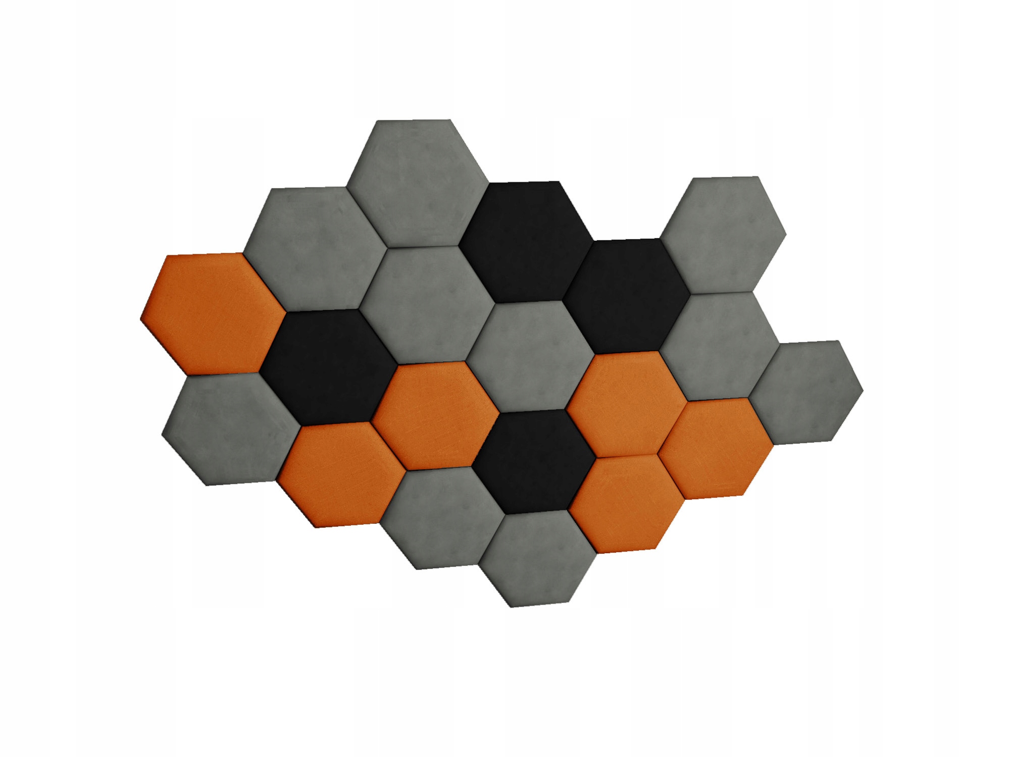 Čalúnené Panely Hexagon 30x26 Včelí Plást S Voštinou Sada 20 Kusov