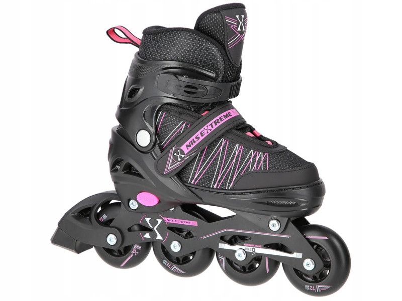 Łyżworolki Z Wym. Pł. Hokejową NH11912 A 2w1 Black/pink Rozm. M(35-38)