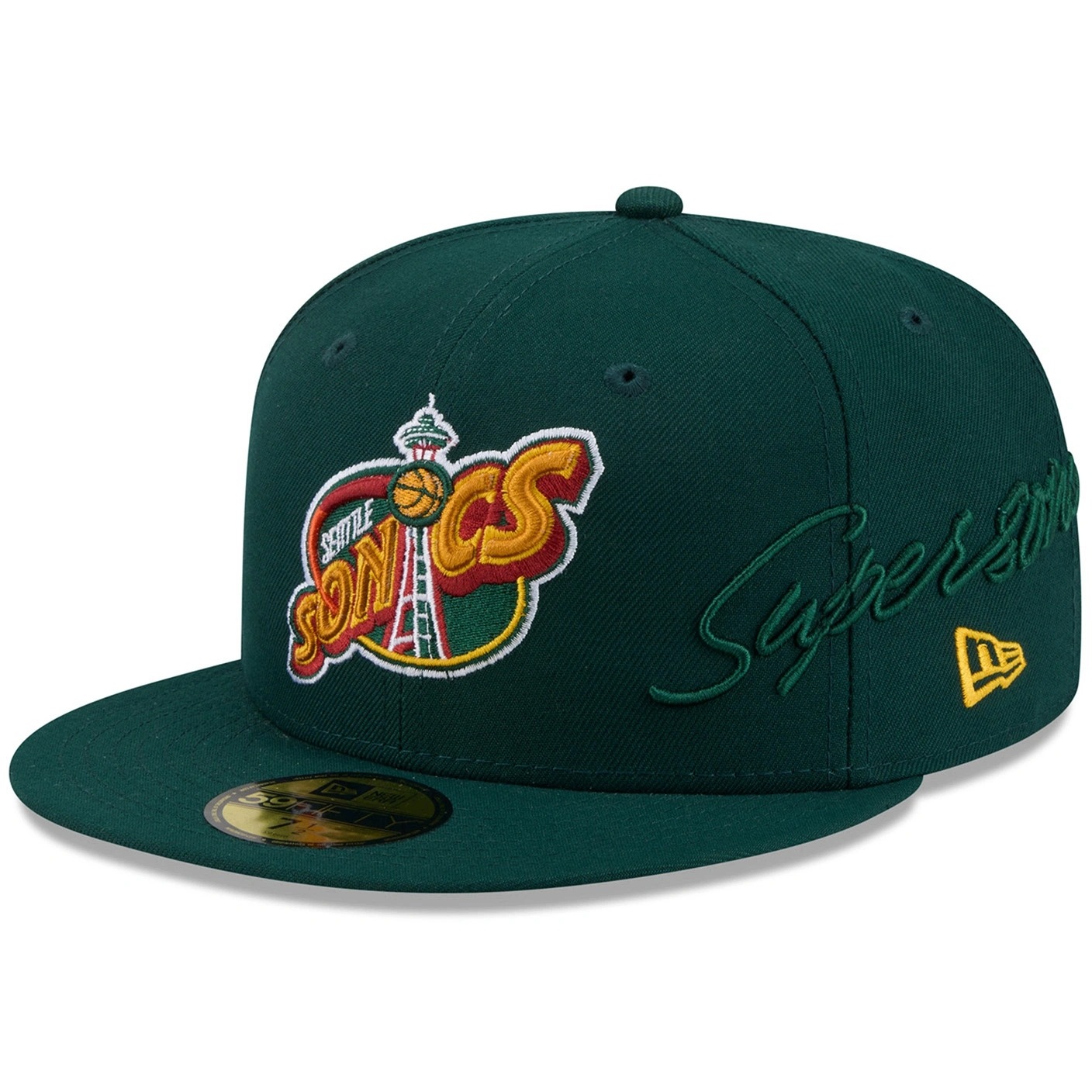 Kšiltovka New Era pánská dámská Seattle Supersonics hologram zelená