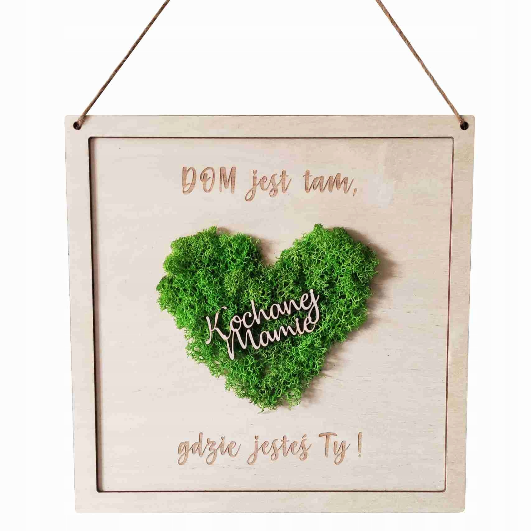 

na Dzień Mamy obraz z mchem chrobotek