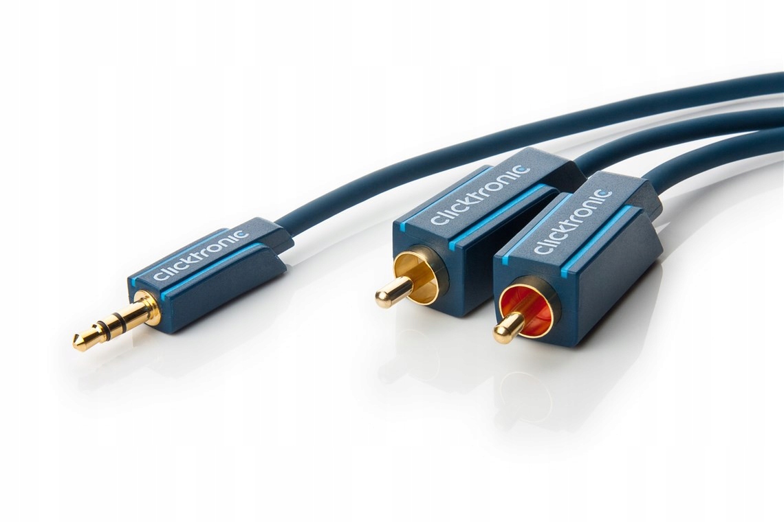 

Kabel Cinch jack 3,5mm audio stereo złoty Hq 1 m
