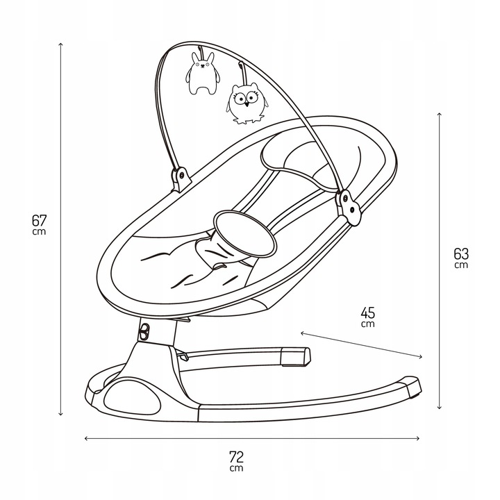 LEŻACZEK BUJACZEK ELEKTRYCZNY - MoMi KENANI ONYX - BLUETOOTH MUZYKA PILOT Model KENANI Onyx