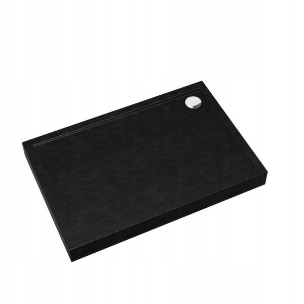 Schedline Brodzik 100x90 Cameron Black czarny podbudowa styropianowa Wysoki