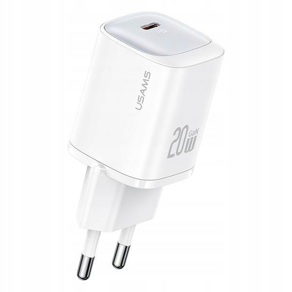 Usams Ład. siec. CC248 20W GaN USB-CFast Charging Hc Series biały/white CC2