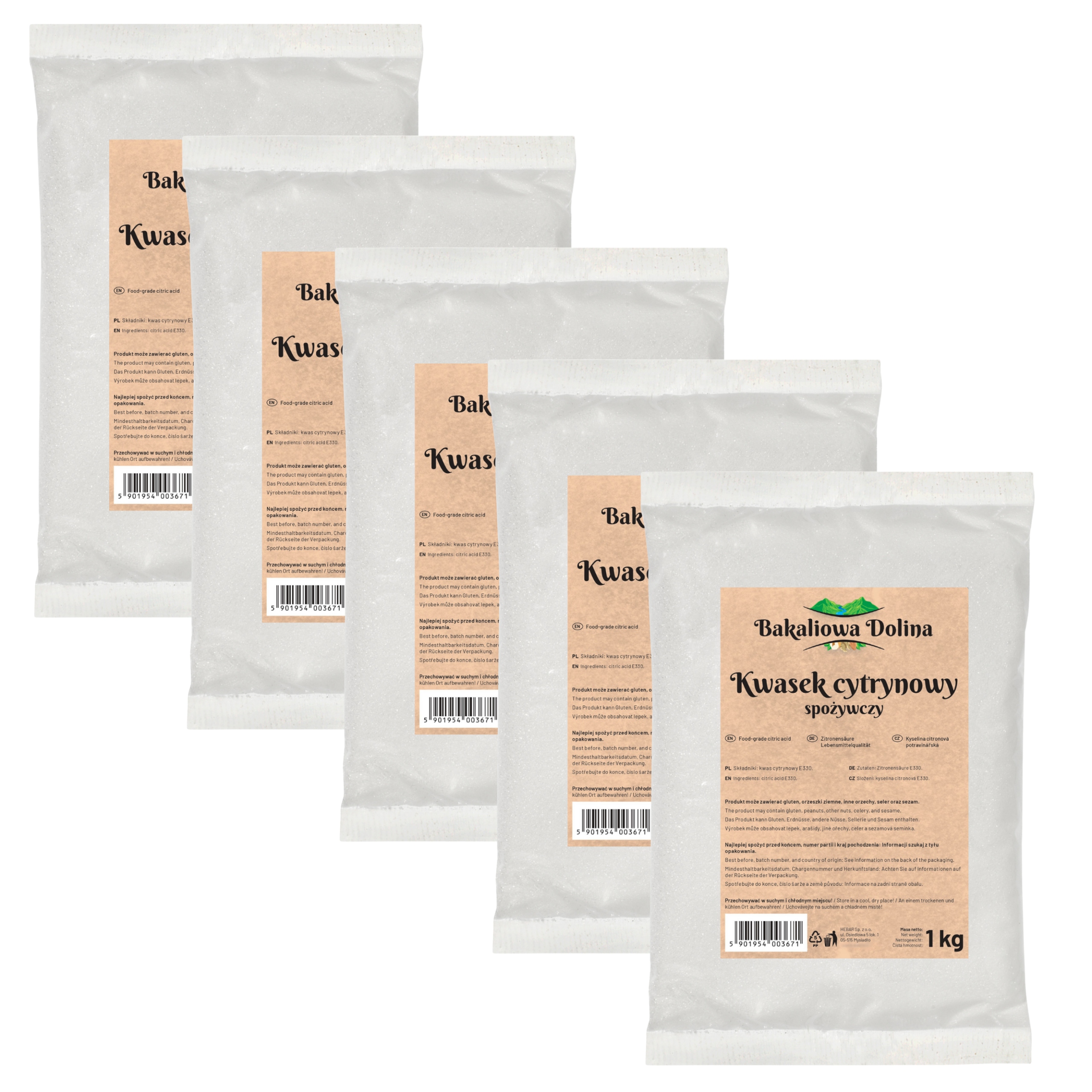 Kyselina Citrónová Kyselina Potravinářská 5 Kg E330 Přírodní Čistý Odvápňovač