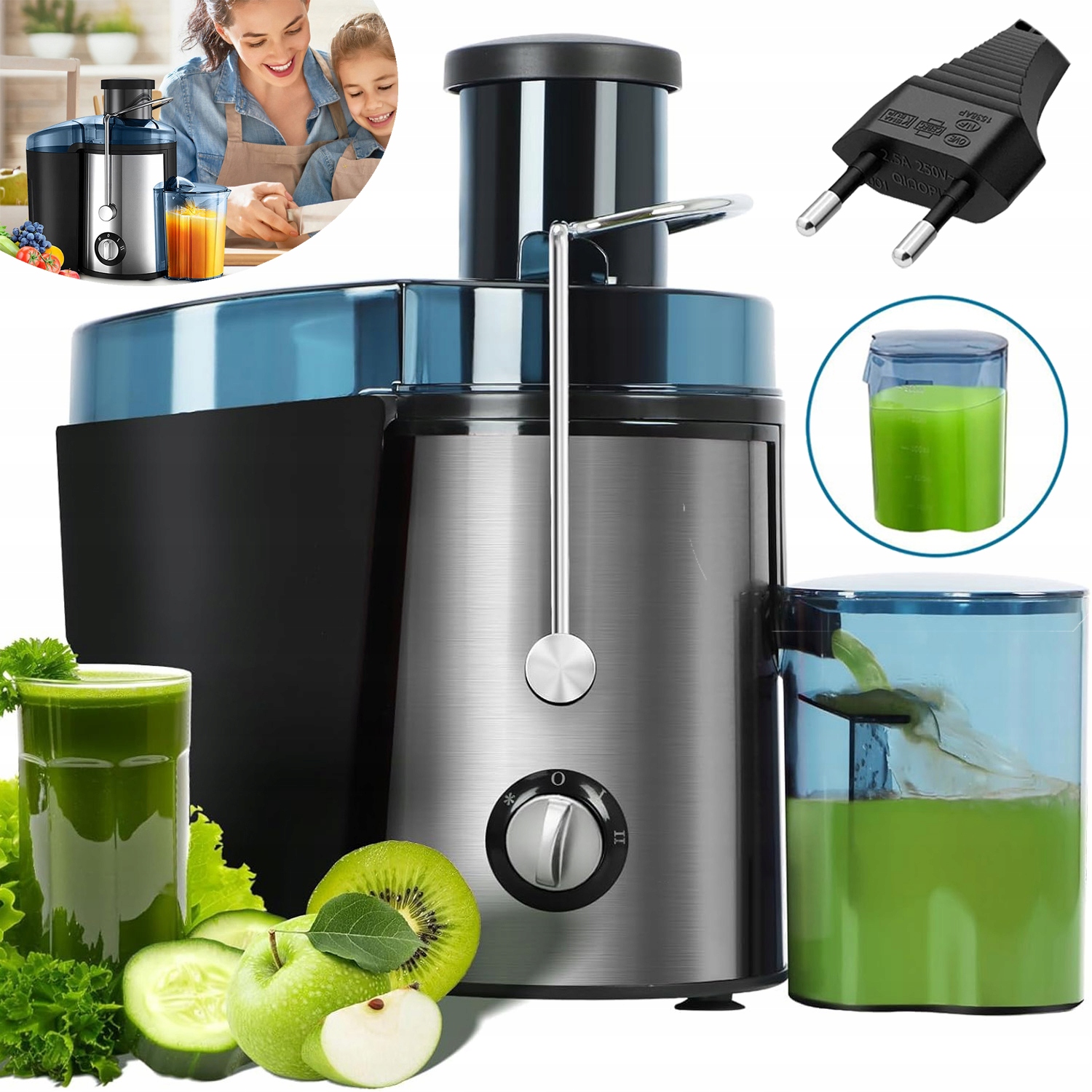Odšťavňovač Nerezová Ocel Pro Citrusové Džusy Elektrický Velký Výkon 1000 W