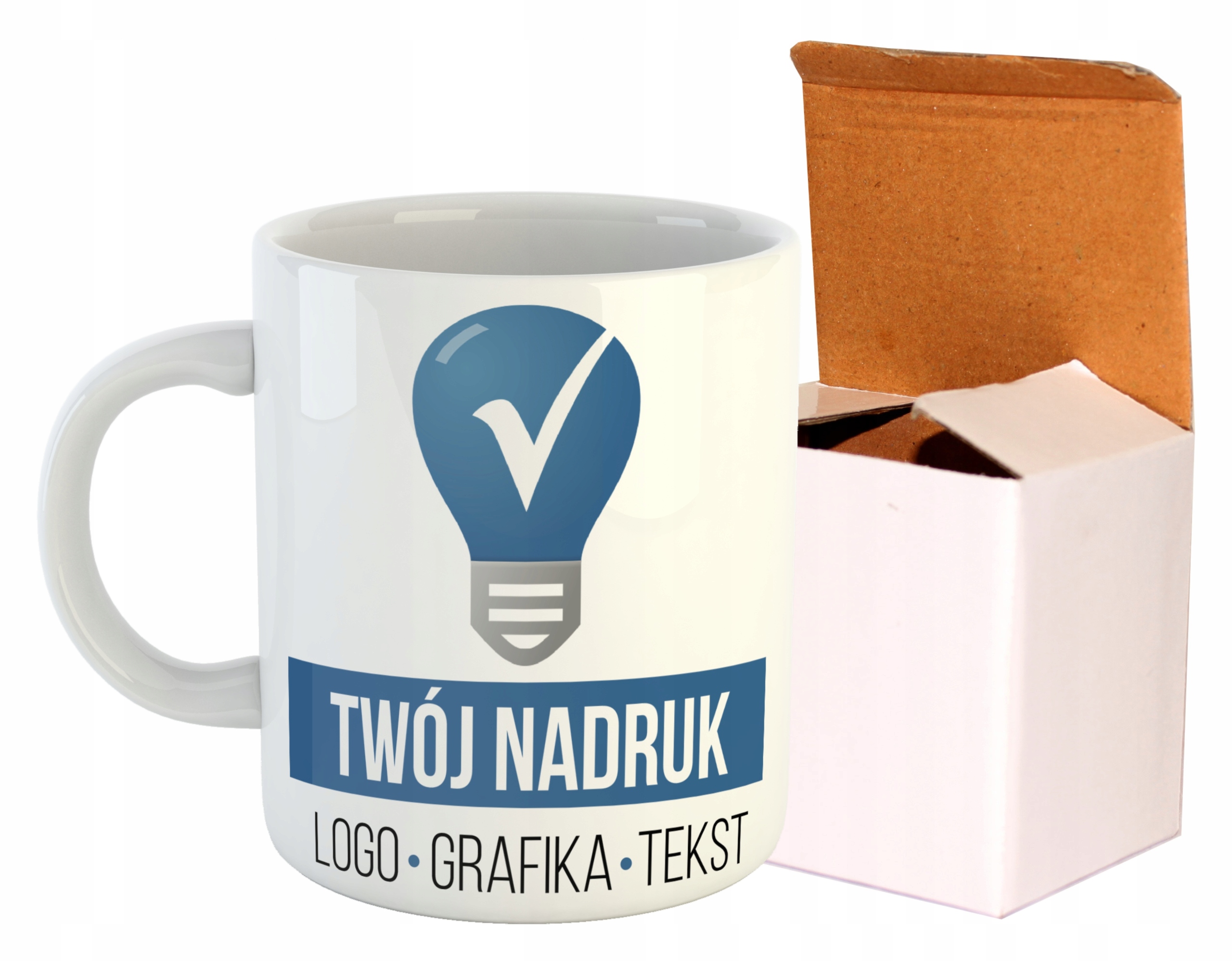 

Kubek z Twoim nadrukiem logo grafika tekst