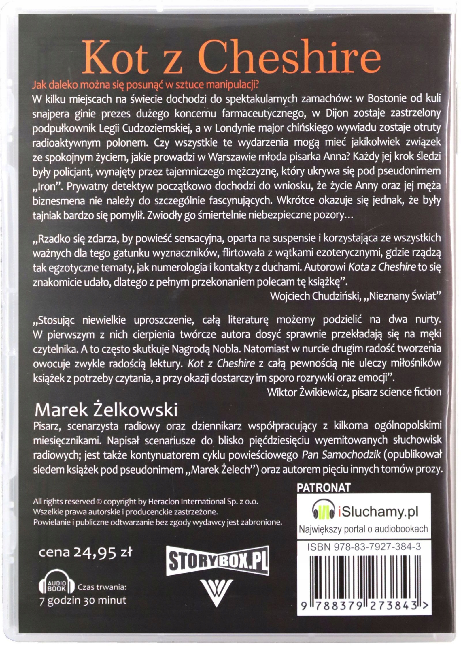 KOT Z CHESHIRE - ŻELKOWSKI MAREK [AUDIOBOOK] Stan opakowania oryginalne