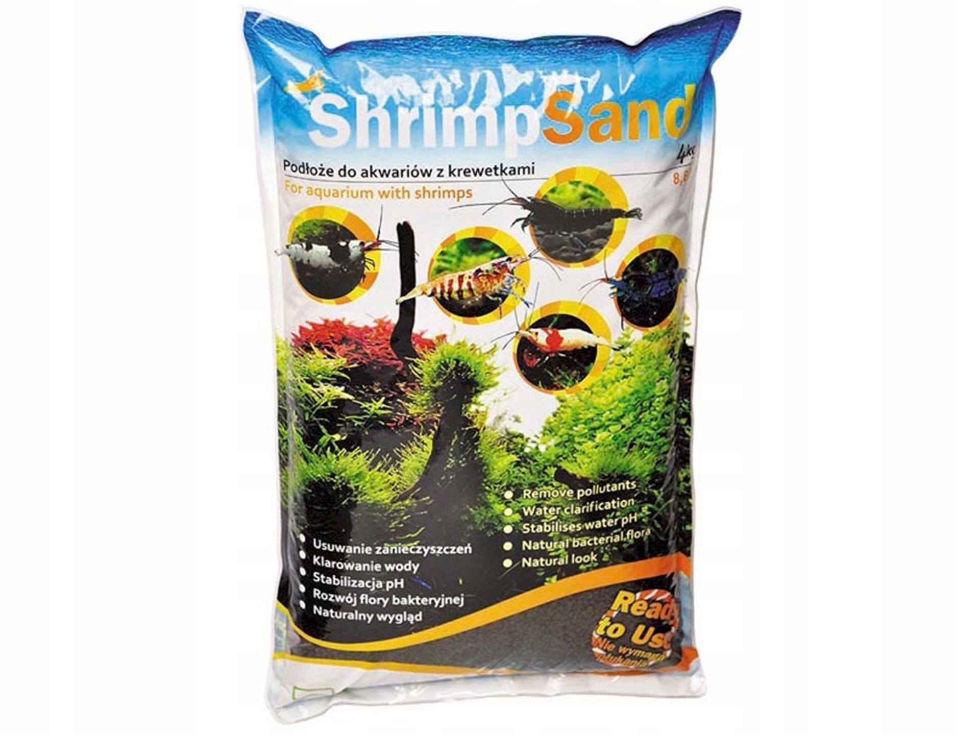 Aqua Art Shrimp Sand 4KG Podłoże Krewetki Czarne