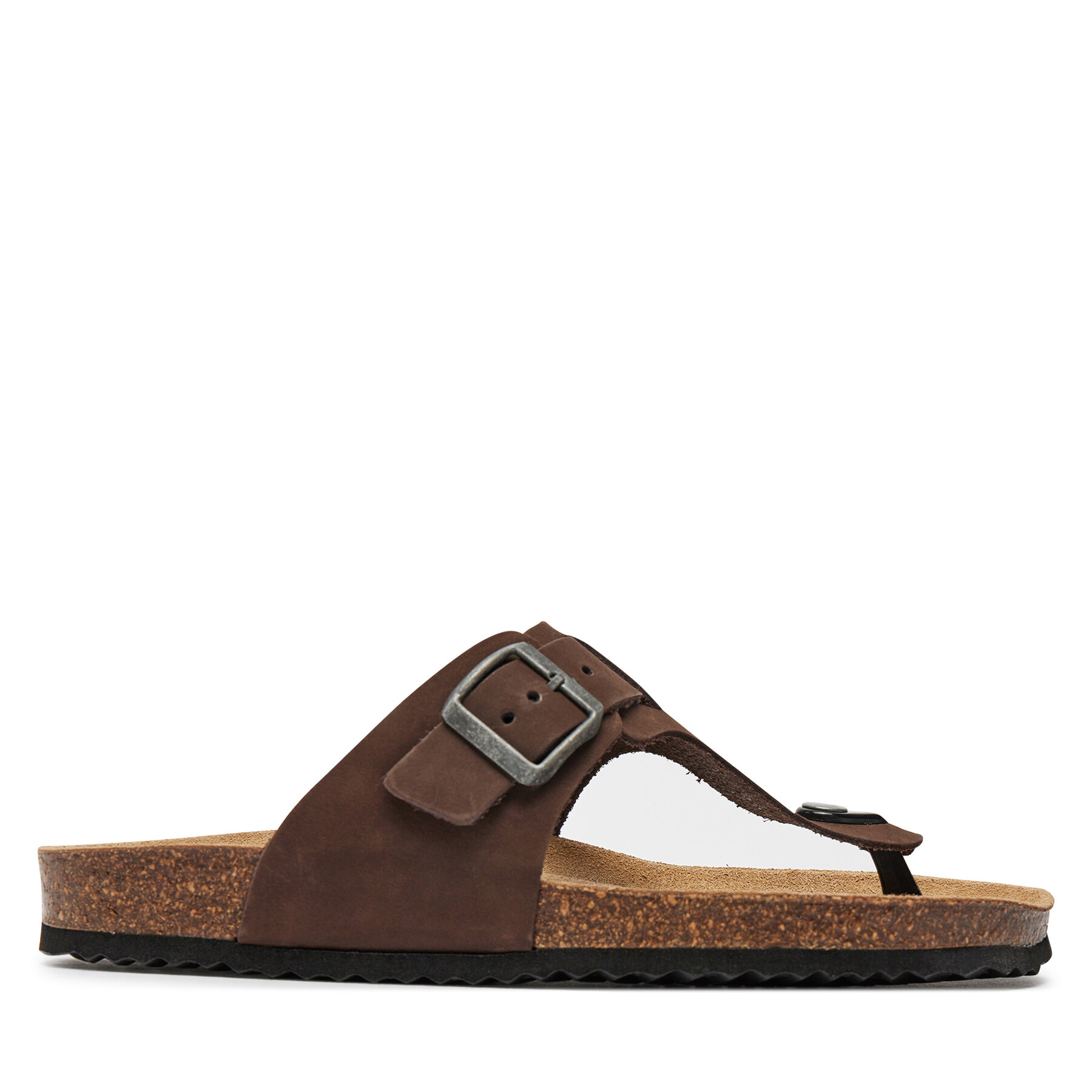 Geox Tmavě hnědé pánské pantofle Geox Sandal Ghita