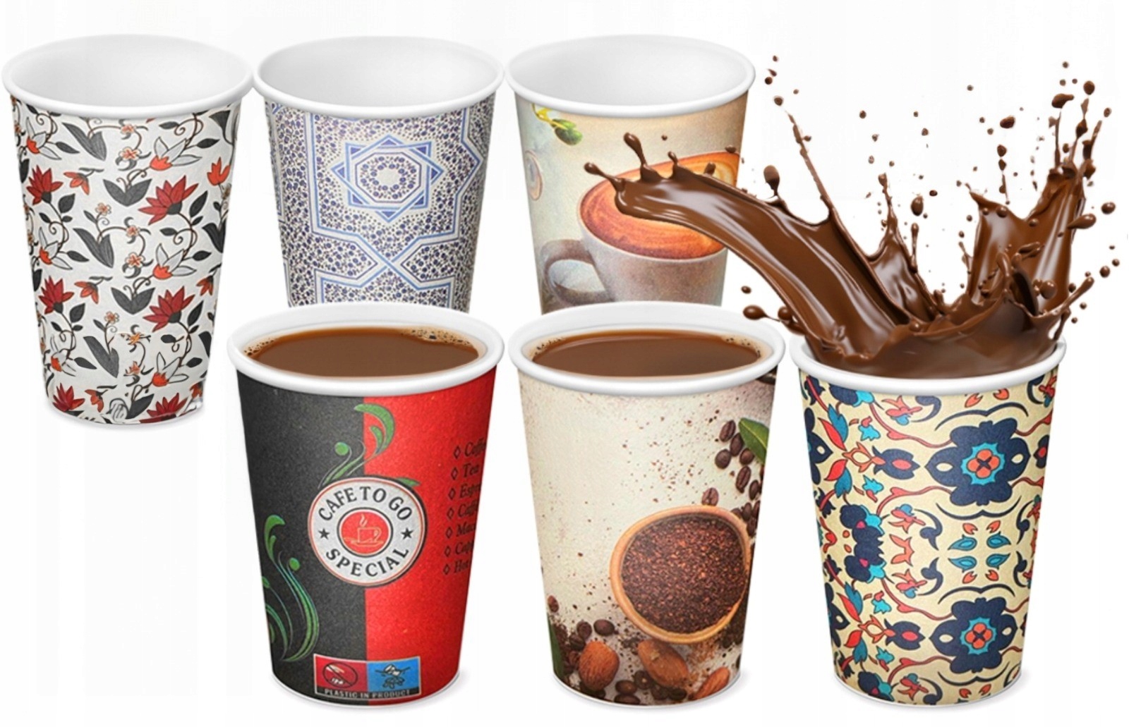 Papierové poháre na horúce a studené nápoje 200 ml 7oz Poháre na kávu