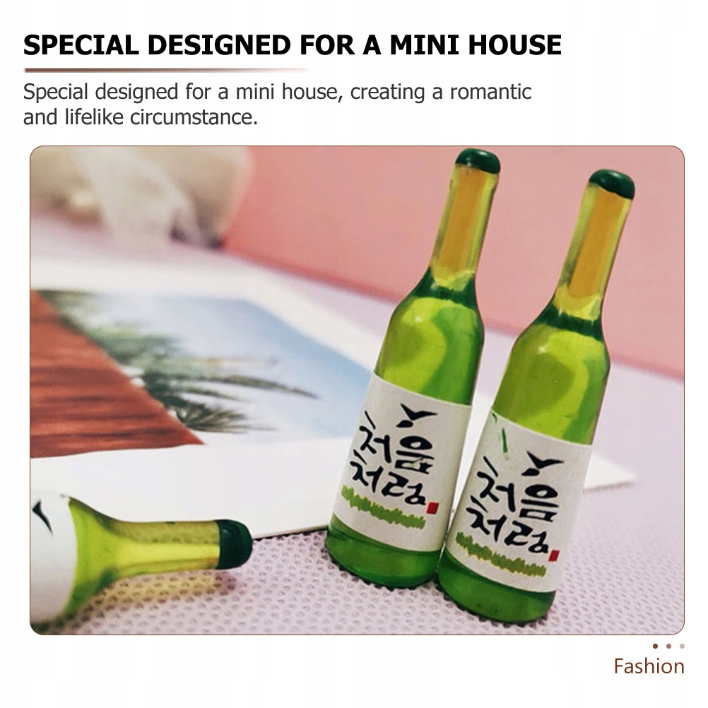 MINIATUROWY DOMEK DLA LALEK KOREAŃSKIEJ BUTELKI SOJU Marka bez marki