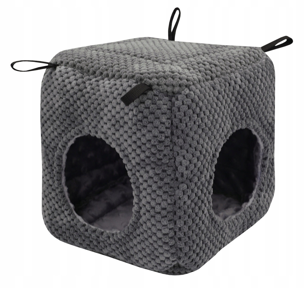 Levně Domeček Kostka Dva Vchody Pro Morče Krysa Šedá Úkrytová