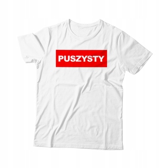 Real Pharm T-Shirt Męski "puszysty" Koszulka Okrągły Dekolt Rozmiar S Biały