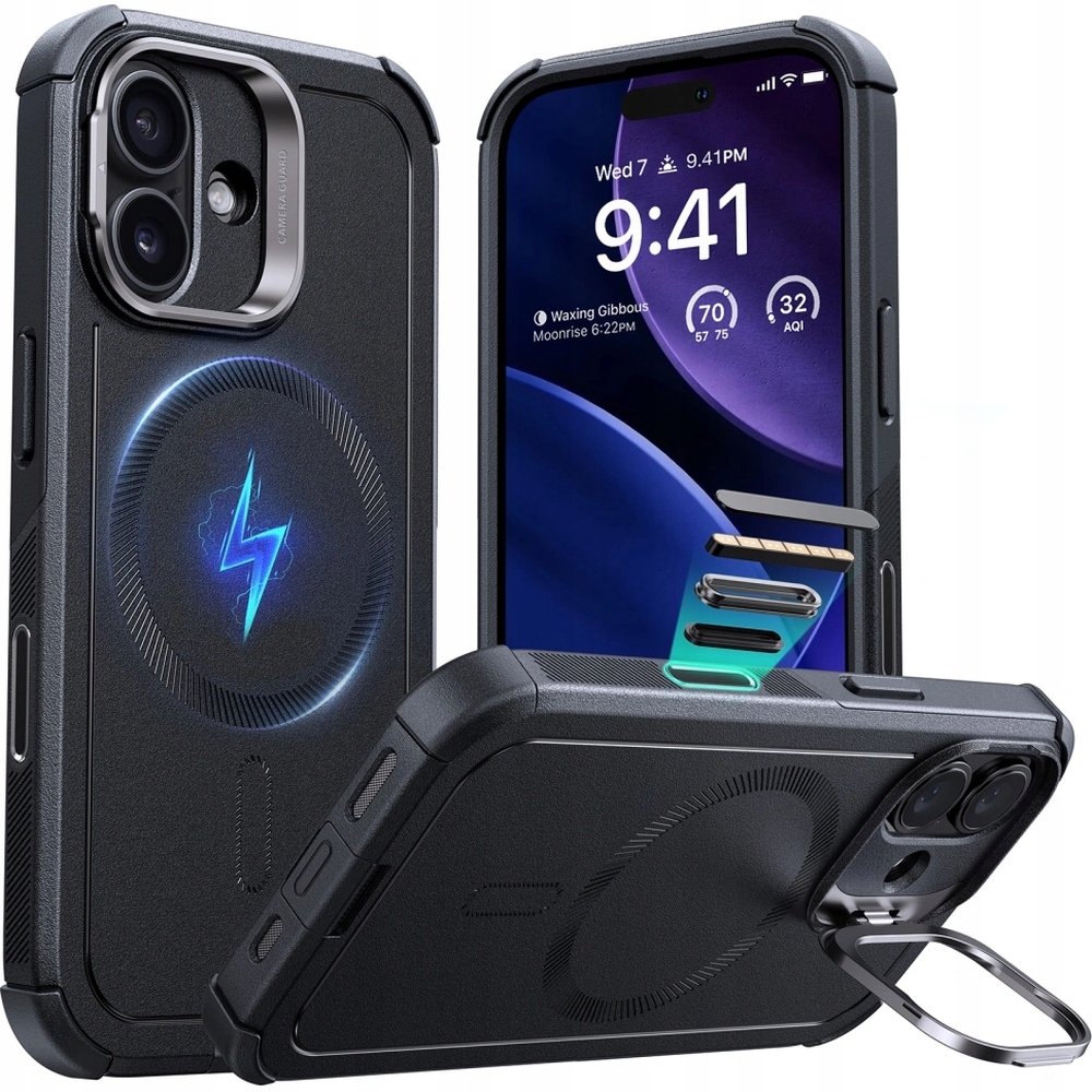 Etui Esr do iPhone 17 pancerna obudowa na telefon z podpórką do MagSafe