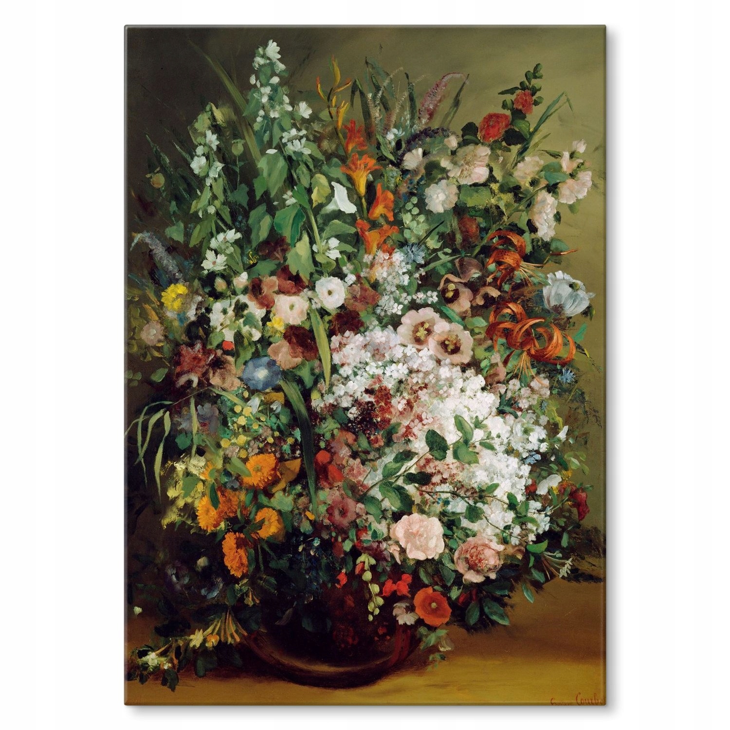 Kovový plakát Bouquet Gustave Courbet Dárek 42 x 59 cm