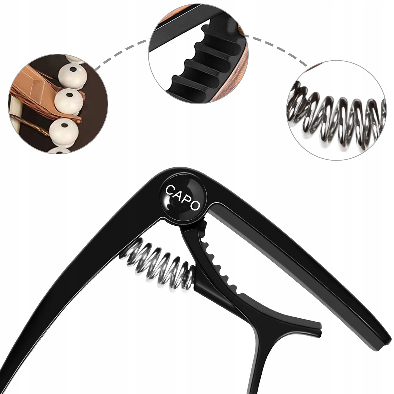 KAPODASTER METALOWY ORYGINALNY UCHWYT DO GITARY Klasycznej Akustycznej Ukul Marka bez marki