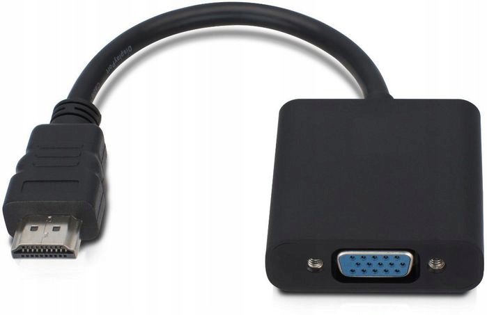 Adapter HDMI - VGA (D-Sub) HD czarny