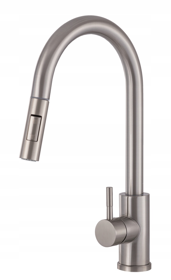 Kuchynský Kohútik Výsuvný Výtok Inox Chróm Batéria Oceľ Snake Slim