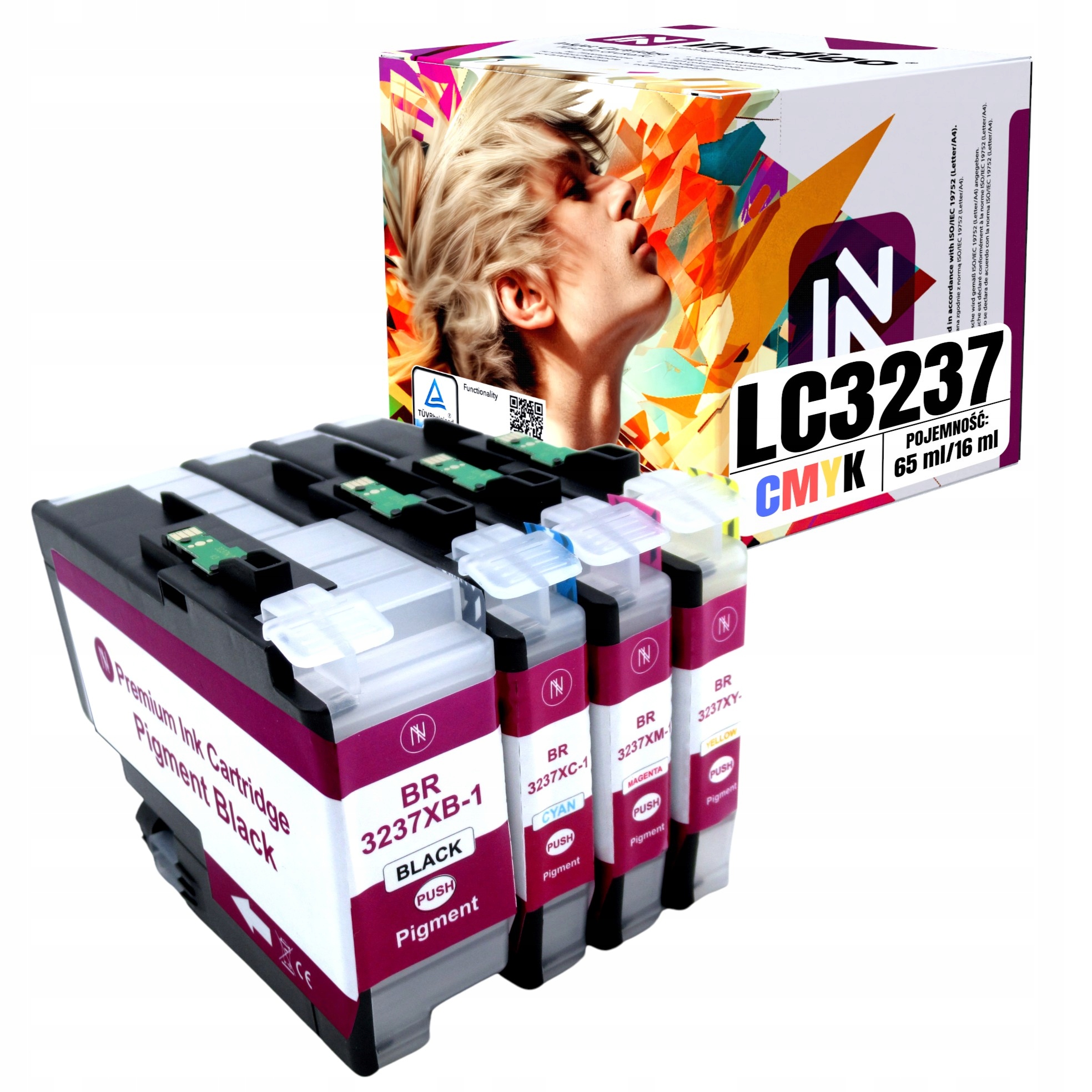 4x náhradní inkoust LC3237 pro Brother HL-J6000 HL-J6100 MFC-J5945 MFC-J6945