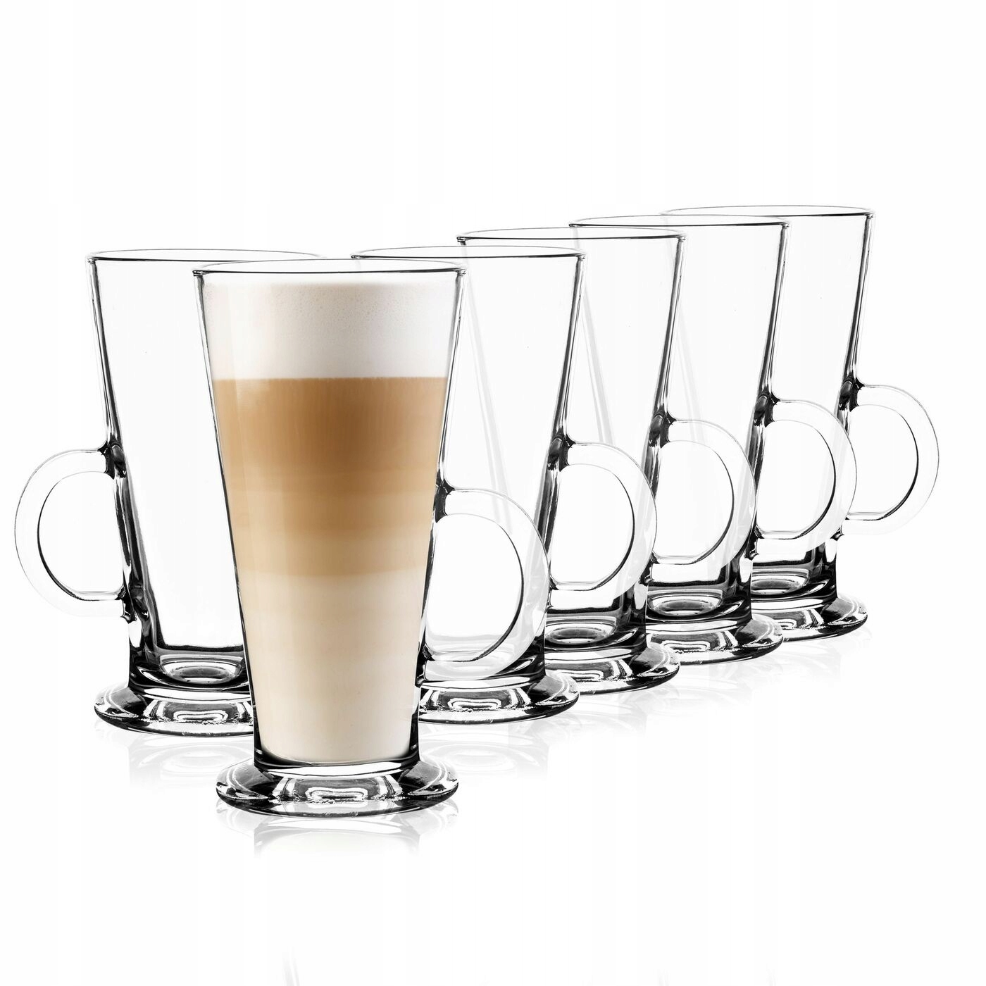 EKSKLUSIVT SETT MED 6 STK 250ML KAFFE LATTE - GLASS – BoskaHome