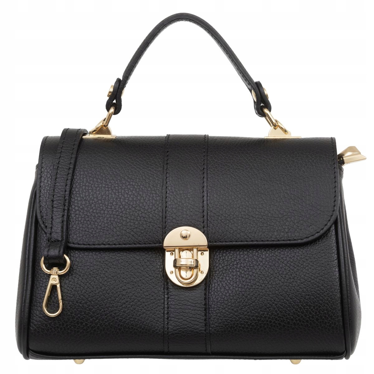 Dámská kabelka přes rameno do ruky kožená Vera Pelle Giovita černá