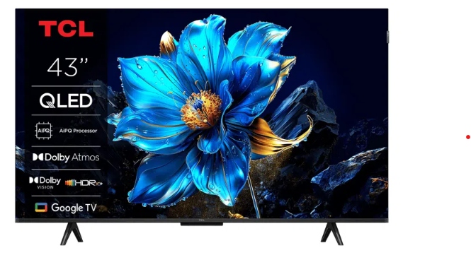 Telewizor Tcl 43P79K 43" 4K Uhd Qled SmartTV GoogleTV WiFi Bluetooth