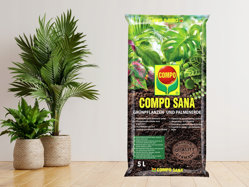 ZIEMIA do roślin ZIELONYCH palm monstera COMPO 5L Marka Compo