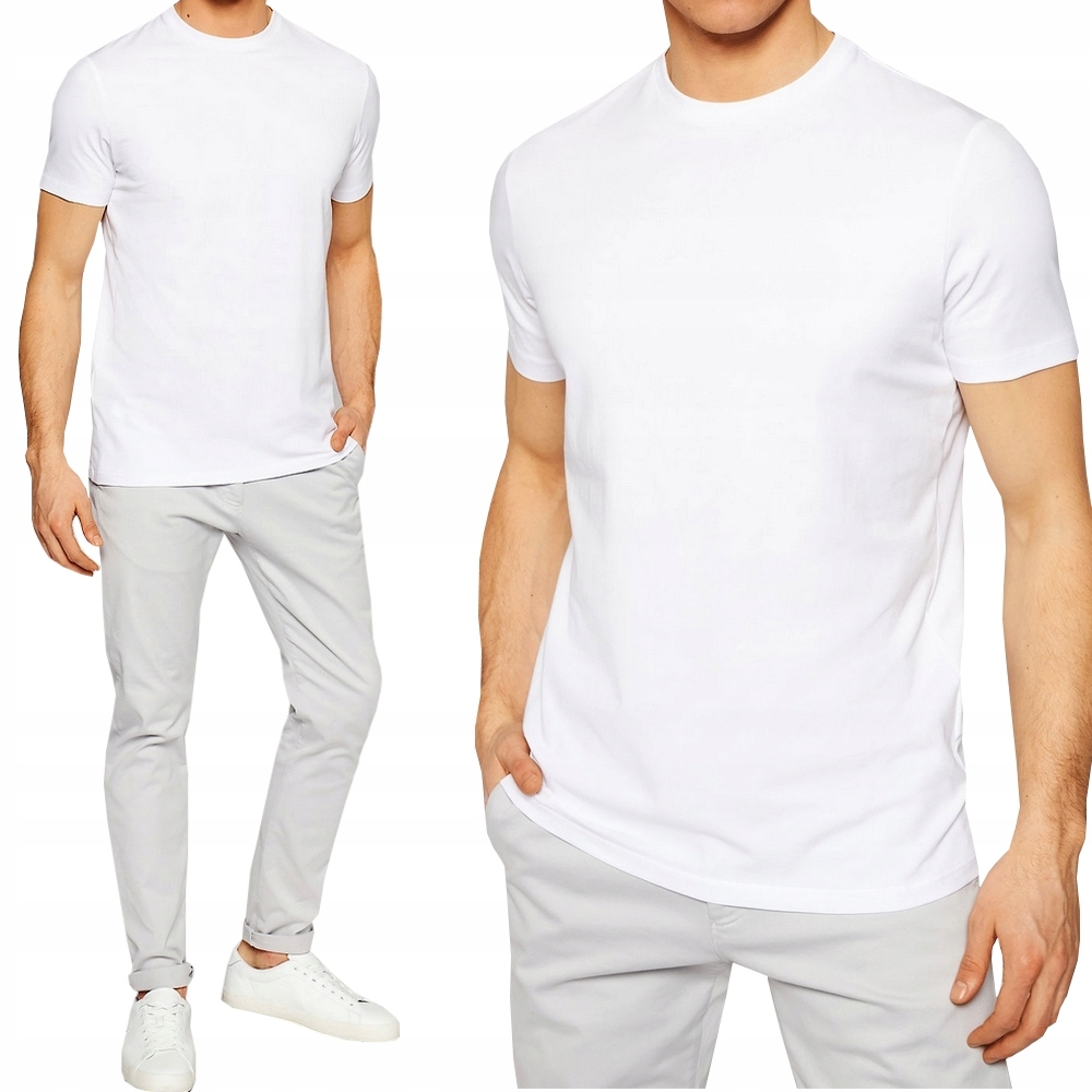 

T-shirt Męski Koszulka Gładka Bawełniana B r. M