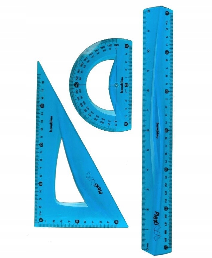 Przybory Geometryczne 30cm Linijka Ekierka Kątomierz Flexi Bambino Kod producenta 5903235003158