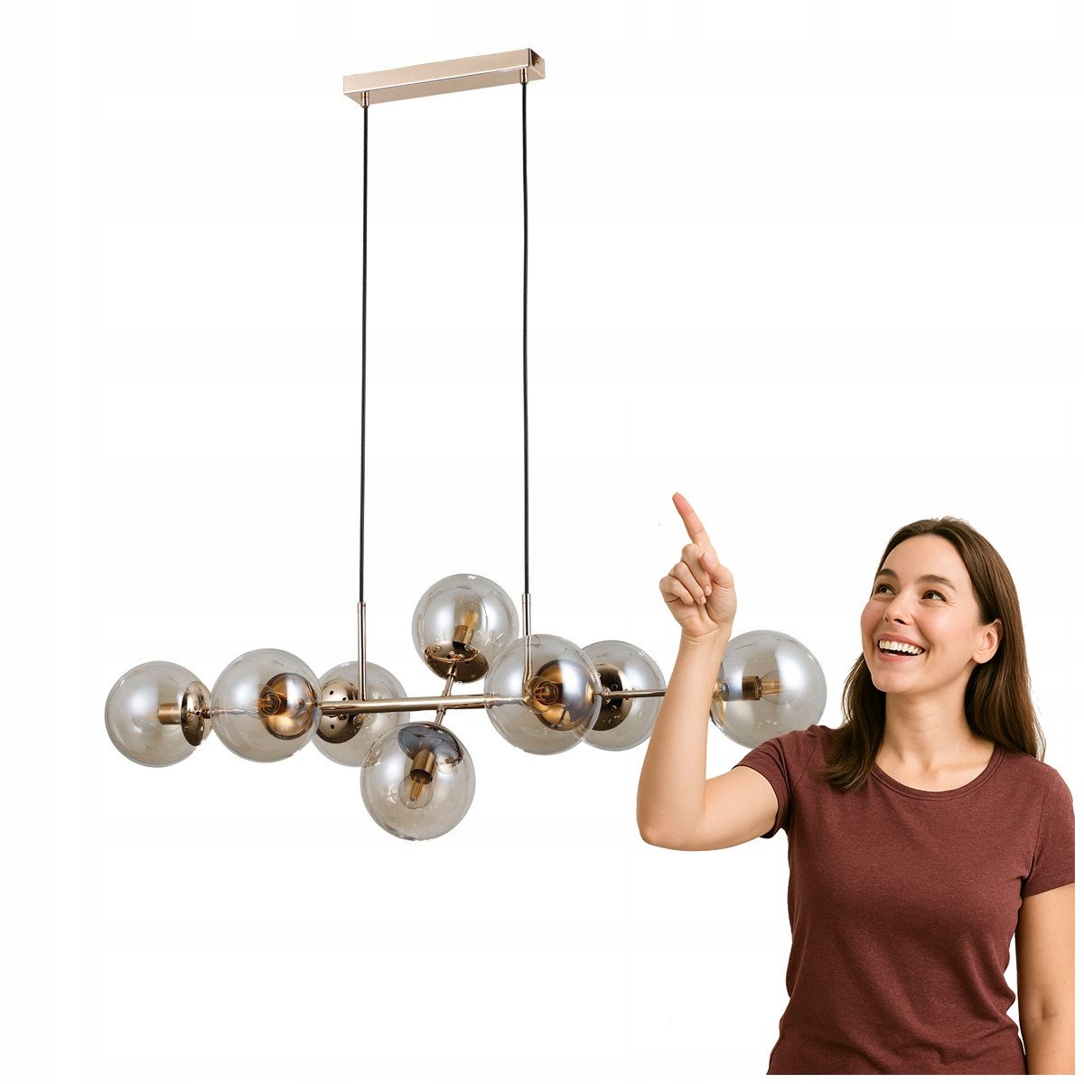 Závěsná lampa Molite PND-1098-8-GD Italux